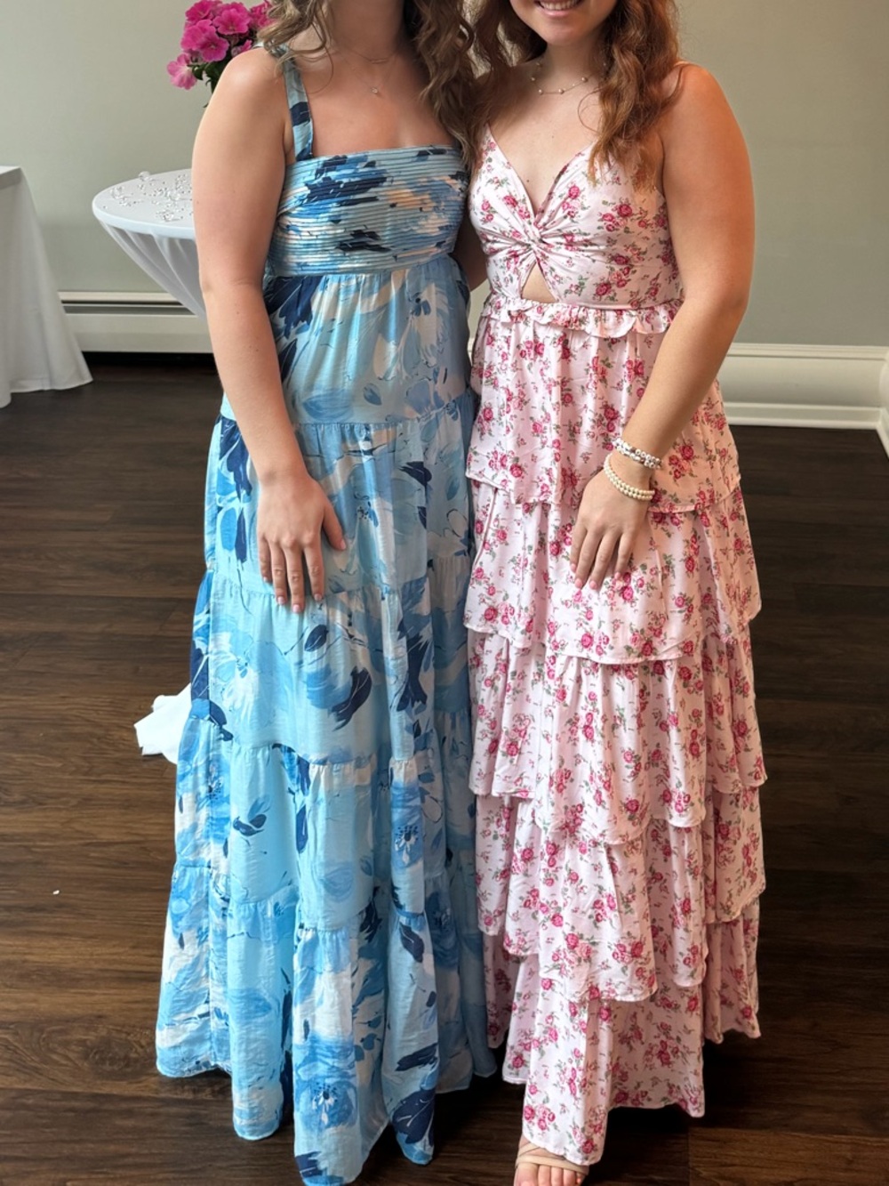 Abercrombie & Fitch Blue Floral Tiered Maxi Dress